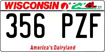 WI license plate 356PZF