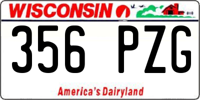 WI license plate 356PZG