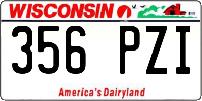 WI license plate 356PZI