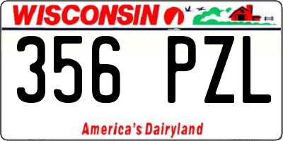 WI license plate 356PZL