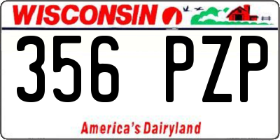 WI license plate 356PZP