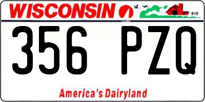 WI license plate 356PZQ