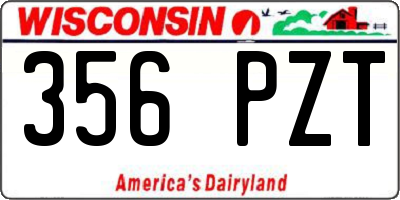 WI license plate 356PZT