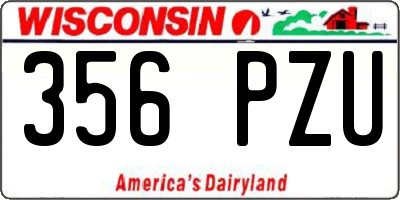 WI license plate 356PZU