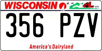 WI license plate 356PZV