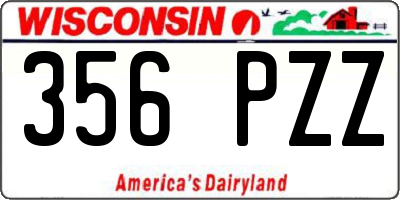 WI license plate 356PZZ