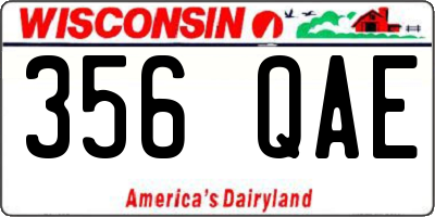 WI license plate 356QAE