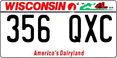 WI license plate 356QXC