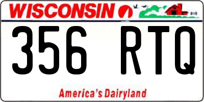 WI license plate 356RTQ