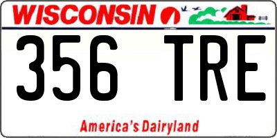 WI license plate 356TRE