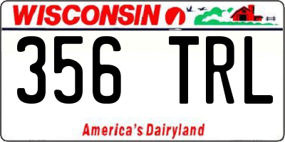 WI license plate 356TRL