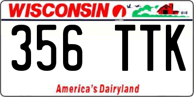WI license plate 356TTK