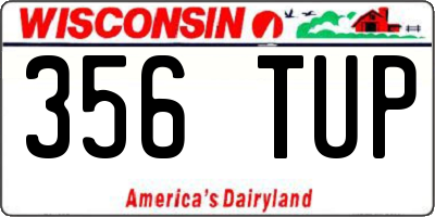 WI license plate 356TUP