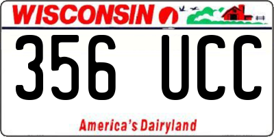 WI license plate 356UCC