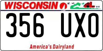 WI license plate 356UXO