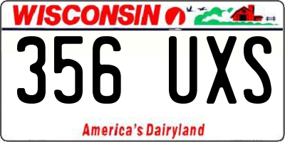 WI license plate 356UXS
