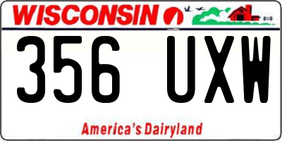 WI license plate 356UXW
