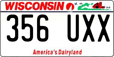 WI license plate 356UXX
