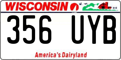 WI license plate 356UYB