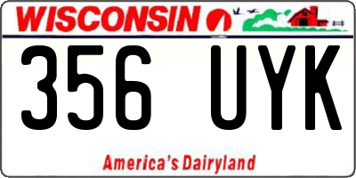 WI license plate 356UYK