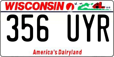 WI license plate 356UYR