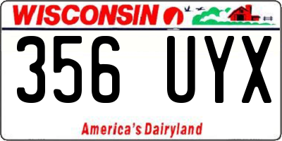 WI license plate 356UYX