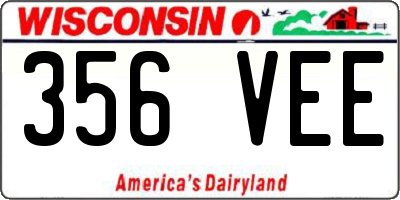 WI license plate 356VEE