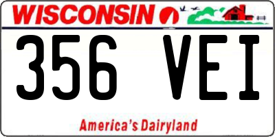 WI license plate 356VEI