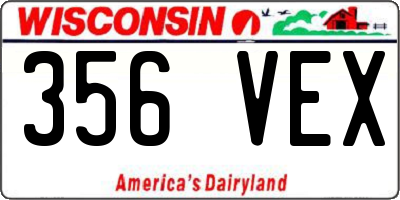 WI license plate 356VEX
