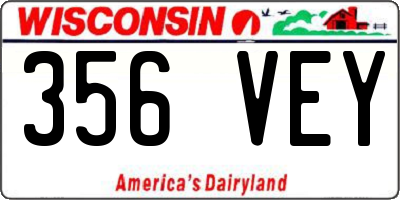 WI license plate 356VEY