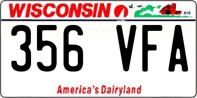 WI license plate 356VFA
