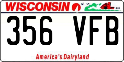 WI license plate 356VFB