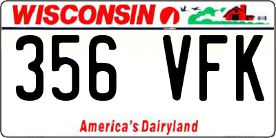WI license plate 356VFK