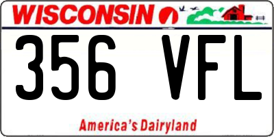 WI license plate 356VFL