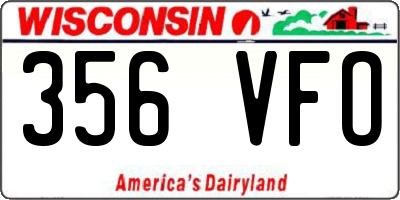 WI license plate 356VFO