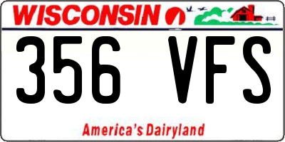 WI license plate 356VFS