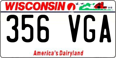 WI license plate 356VGA