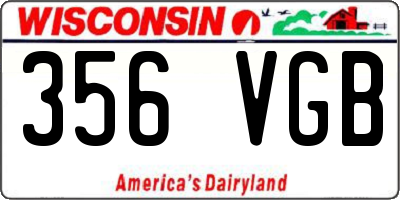 WI license plate 356VGB
