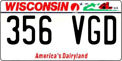 WI license plate 356VGD