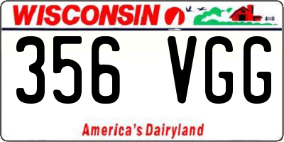 WI license plate 356VGG