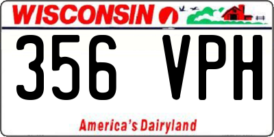 WI license plate 356VPH