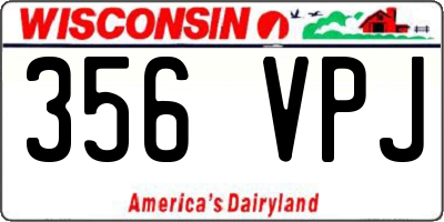 WI license plate 356VPJ