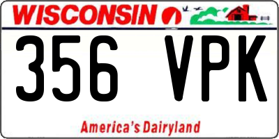 WI license plate 356VPK