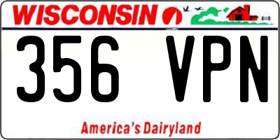 WI license plate 356VPN
