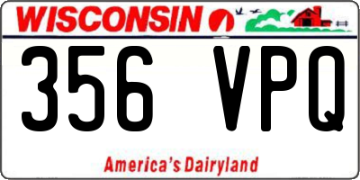 WI license plate 356VPQ