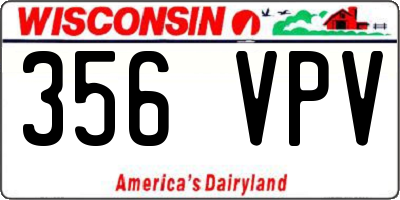 WI license plate 356VPV