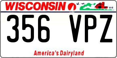 WI license plate 356VPZ