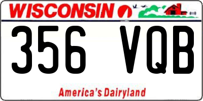 WI license plate 356VQB
