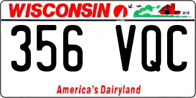 WI license plate 356VQC