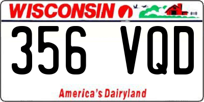 WI license plate 356VQD